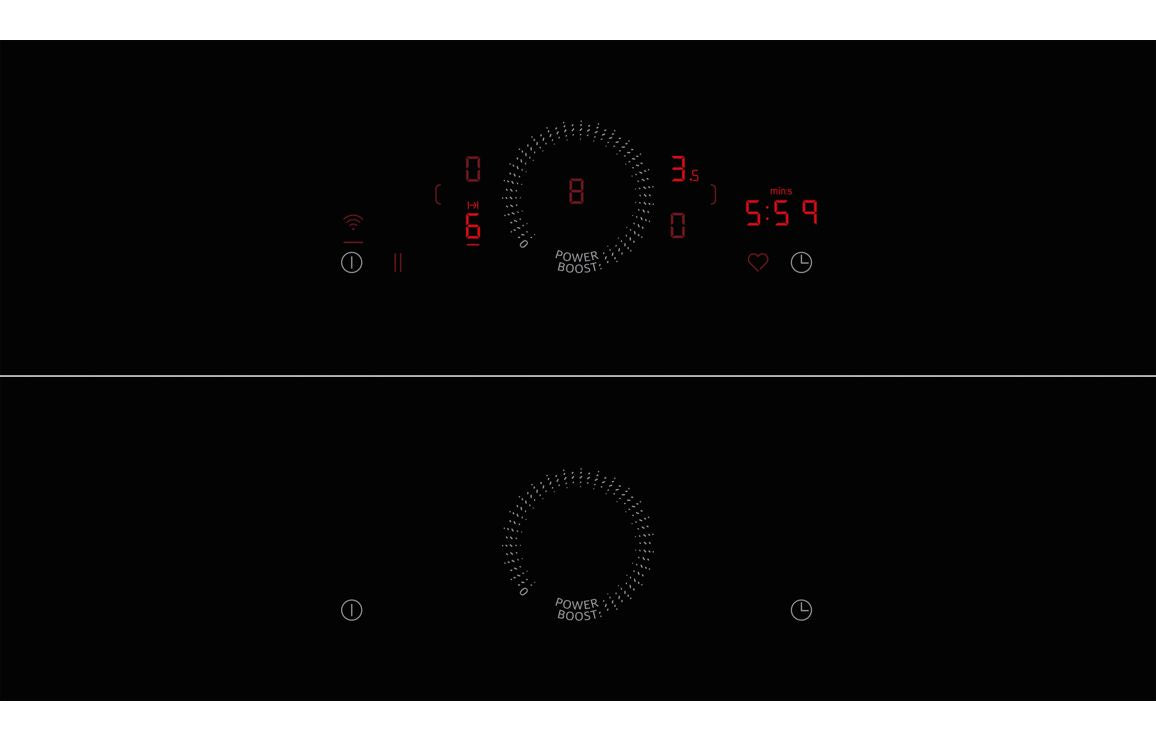 Neff N70 V57THQ4L0 70cm Venting Combi Induction Hob - Black &amp; Stainless Steel