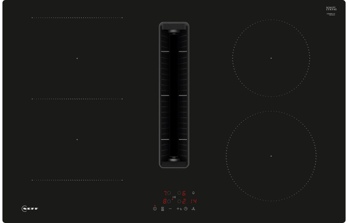 Neff N50 V58NBS1L0 80cm Venting Induction Hob - Black