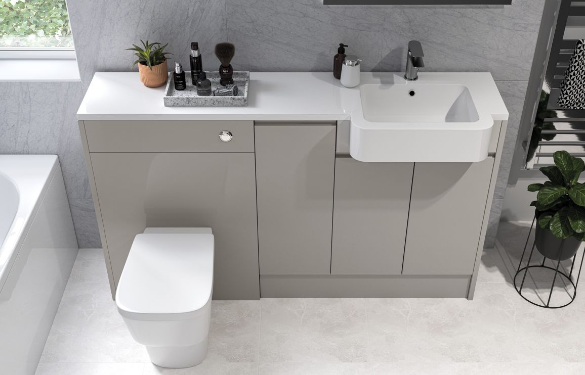 Letitia 200mm Wall Unit - Pearl Grey Gloss