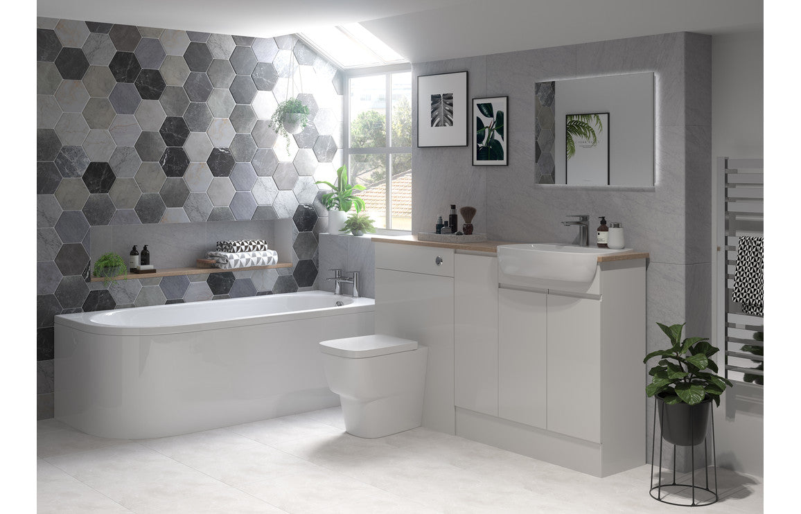 Letitia 200mm Wall Unit - Pearl Grey Gloss