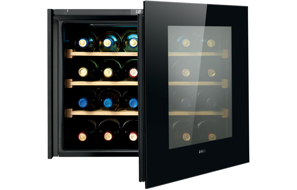Elica Veritas BI24 B/I 60cm Wine Cabinet - Black Gloss