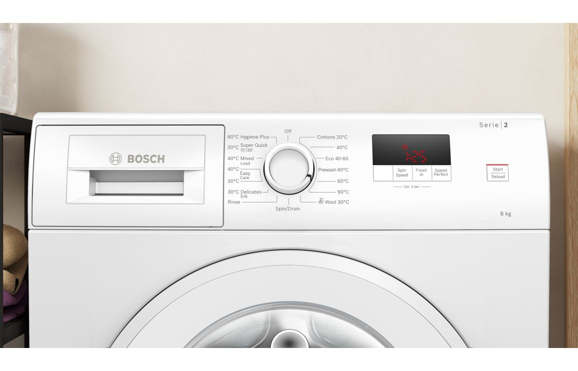 Bosch Series 2 WGE03408GB F/S 8kg 1400rpm Washing Machine - White