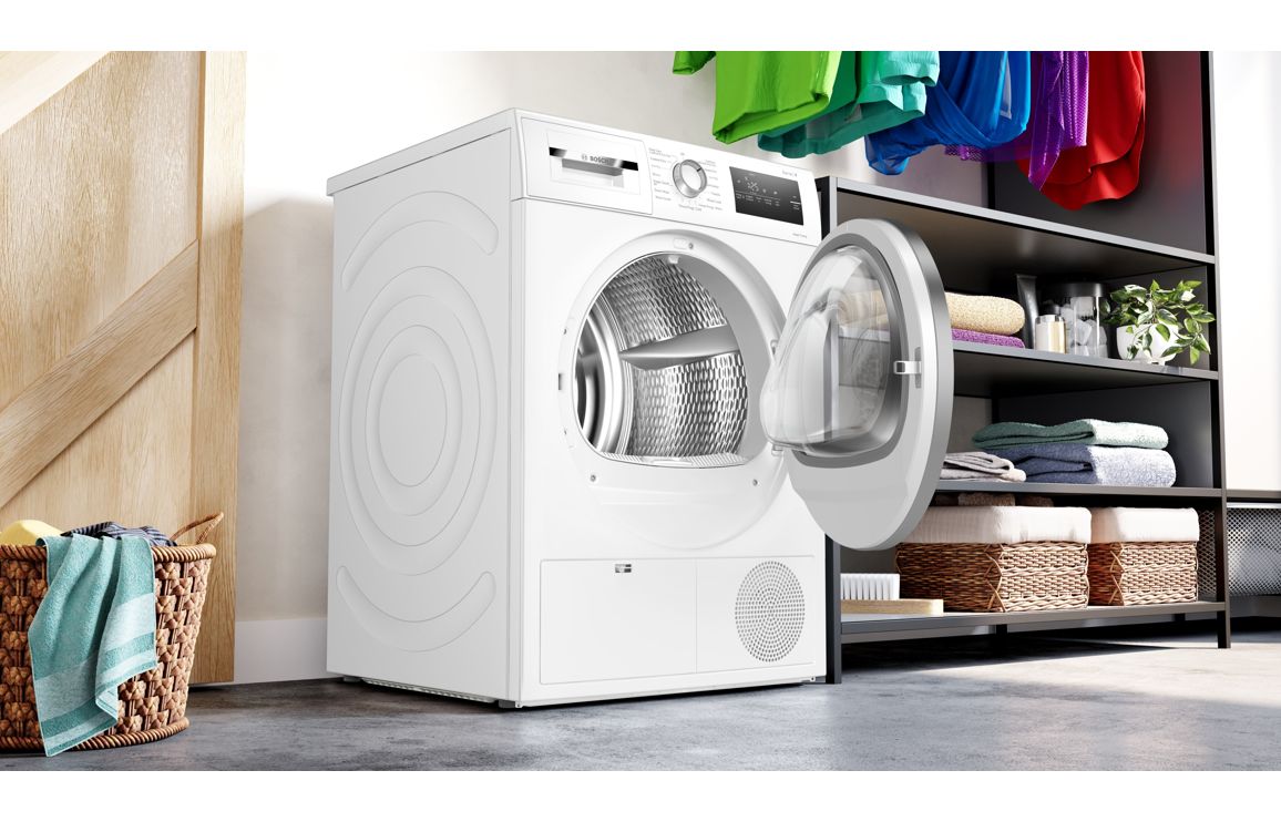 Bosch Series 4 WTH85223GB F/S 8kg Heat Pump Tumble Dryer - White