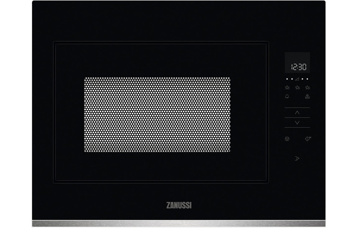 Zanussi ZMBN4SX B/I Microwave - Black Glass &amp; Stainless Steel