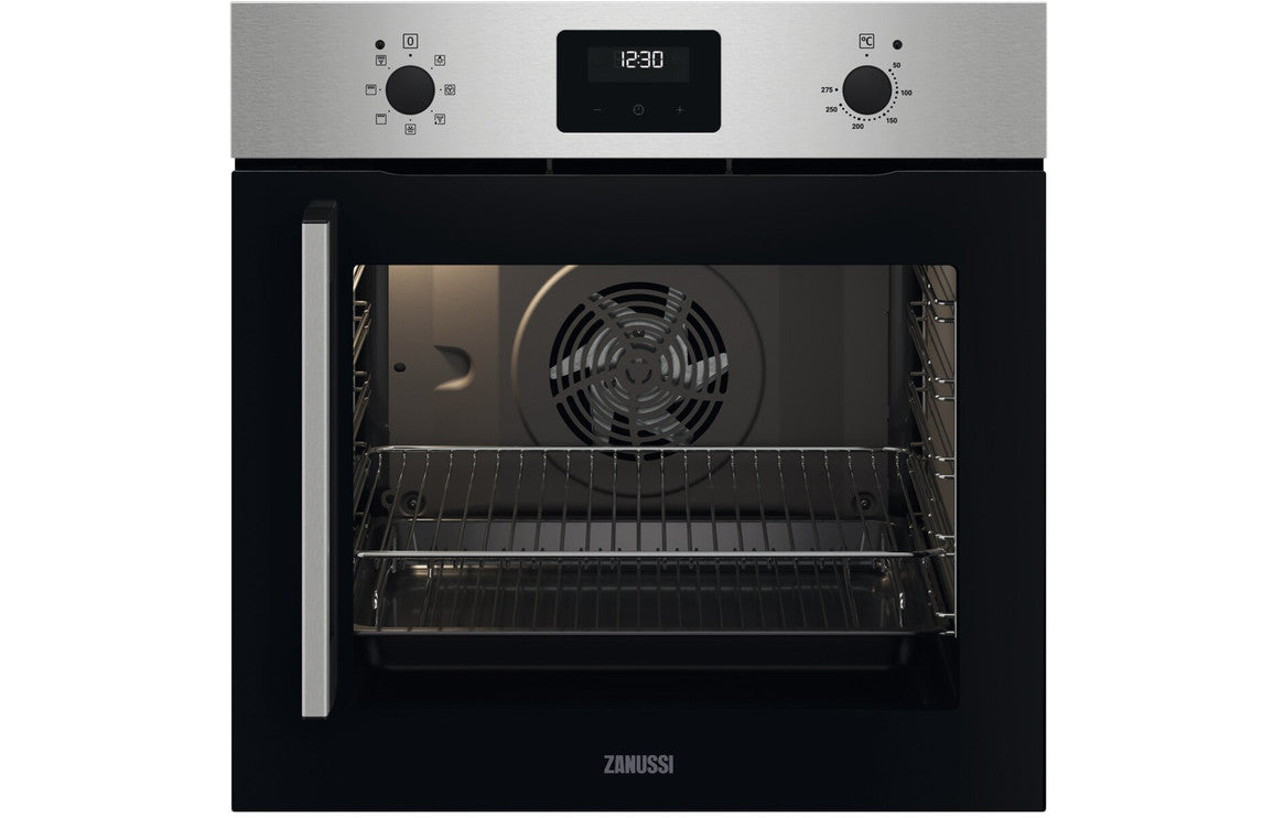Zanussi ZOCNX3XR Side Opening RHH Single Electric Oven - Stainless Steel