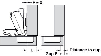 Concealed Cup Hinge, 165° Standard Hinge, Full Overlay Mounting