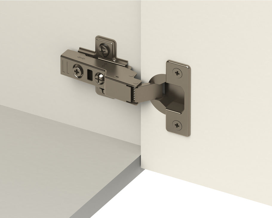 Concealed Cup Hinge, 110° Integrated Soft Close, Half Overlay Mounting, with Standard Depth Adjustment
