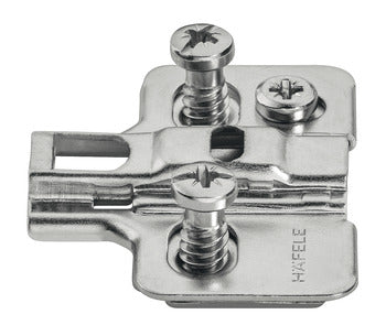 Mounting Plate, Cruciform, for Smuso Quick Fixing Hinges - Euro Screw - 2mm Height Adjust