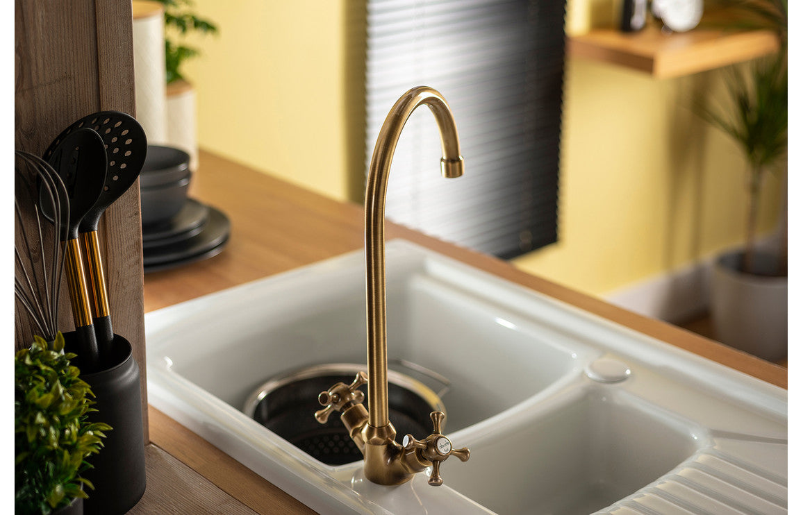 Abode Burford Monobloc Mixer Tap - Brushed Nickel