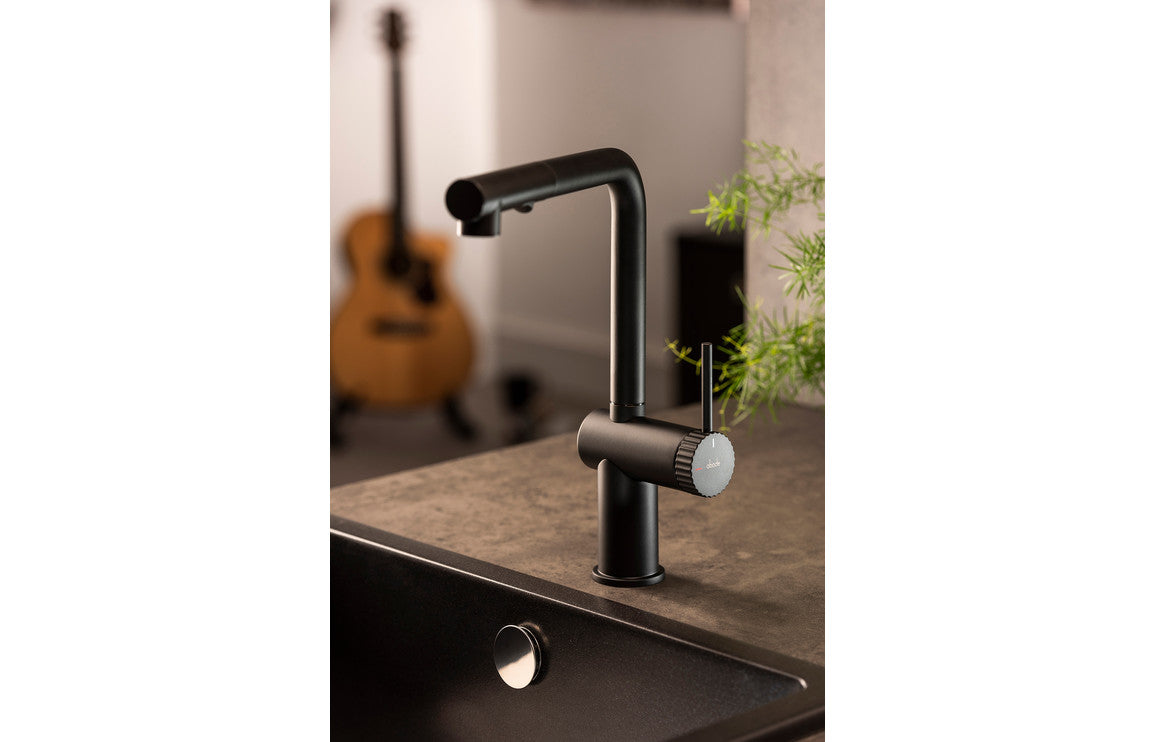 Abode Fraction Pull-Out Mixer Tap - Matt Black