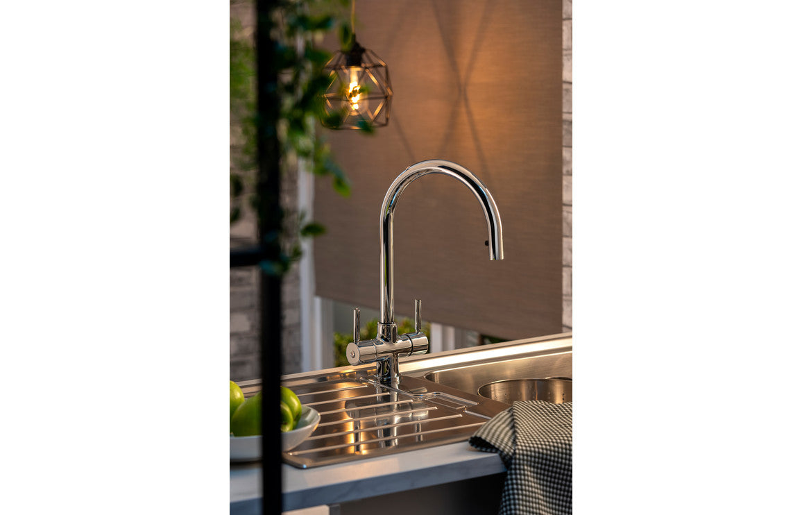 Abode Zest Monobloc Pull-Out Mixer Tap - Brushed Nickel