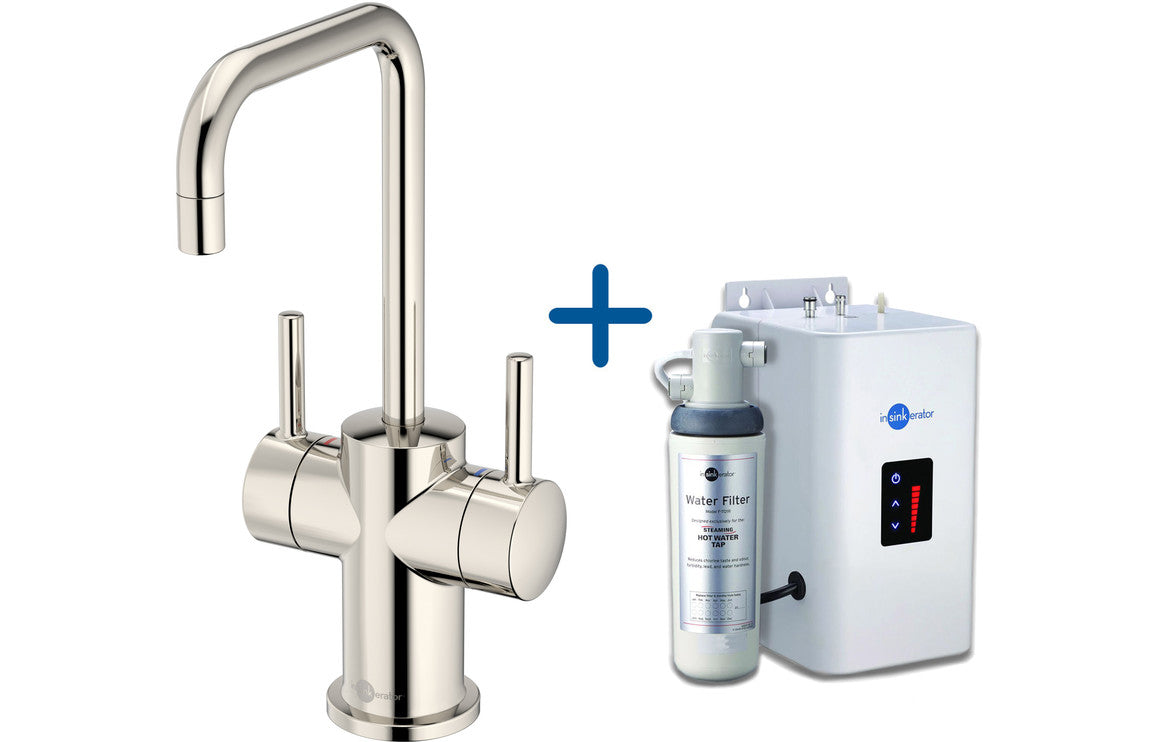 InSinkErator FHC3020 Hot/Cold Water Mixer Tap &amp; Neo Tank - Polished Nickel