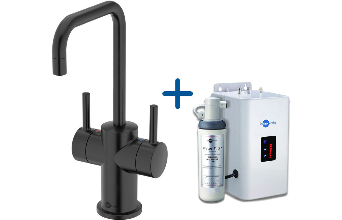 InSinkErator FHC3020 Hot/Cold Water Mixer Tap &amp; Neo Tank - Velvet Black