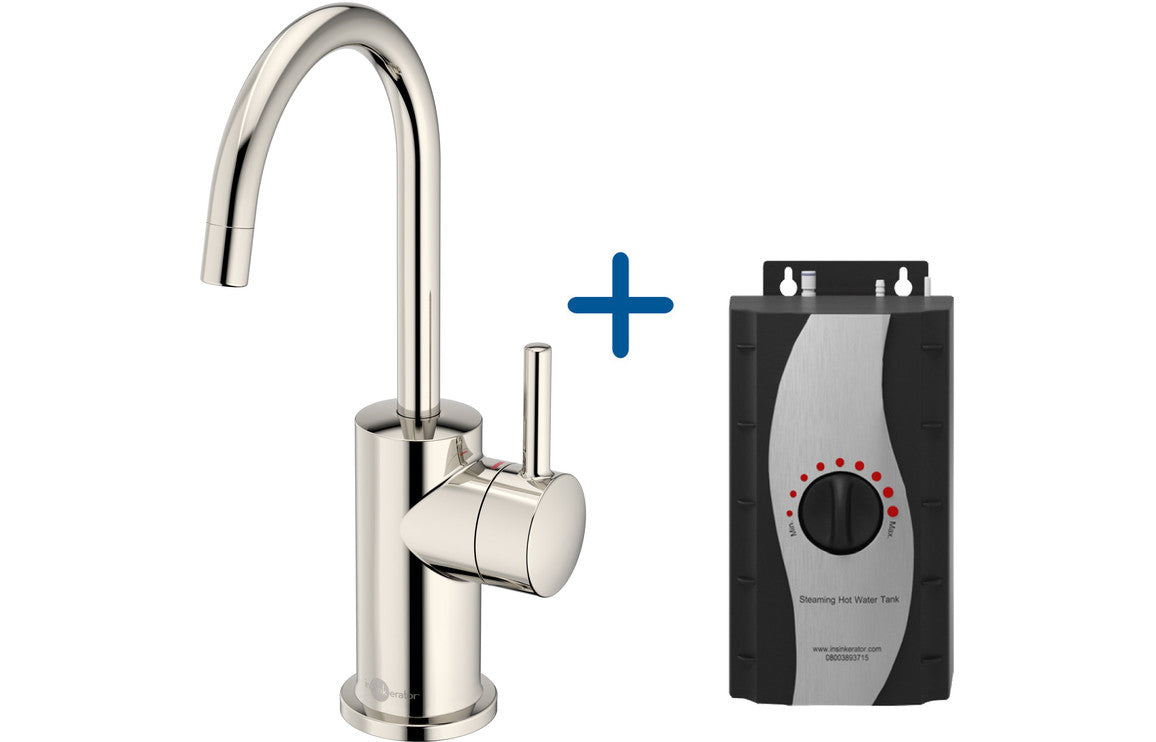 InSinkErator FH3010 Hot Water Tap &amp; Standard Tank - Polished Nickel