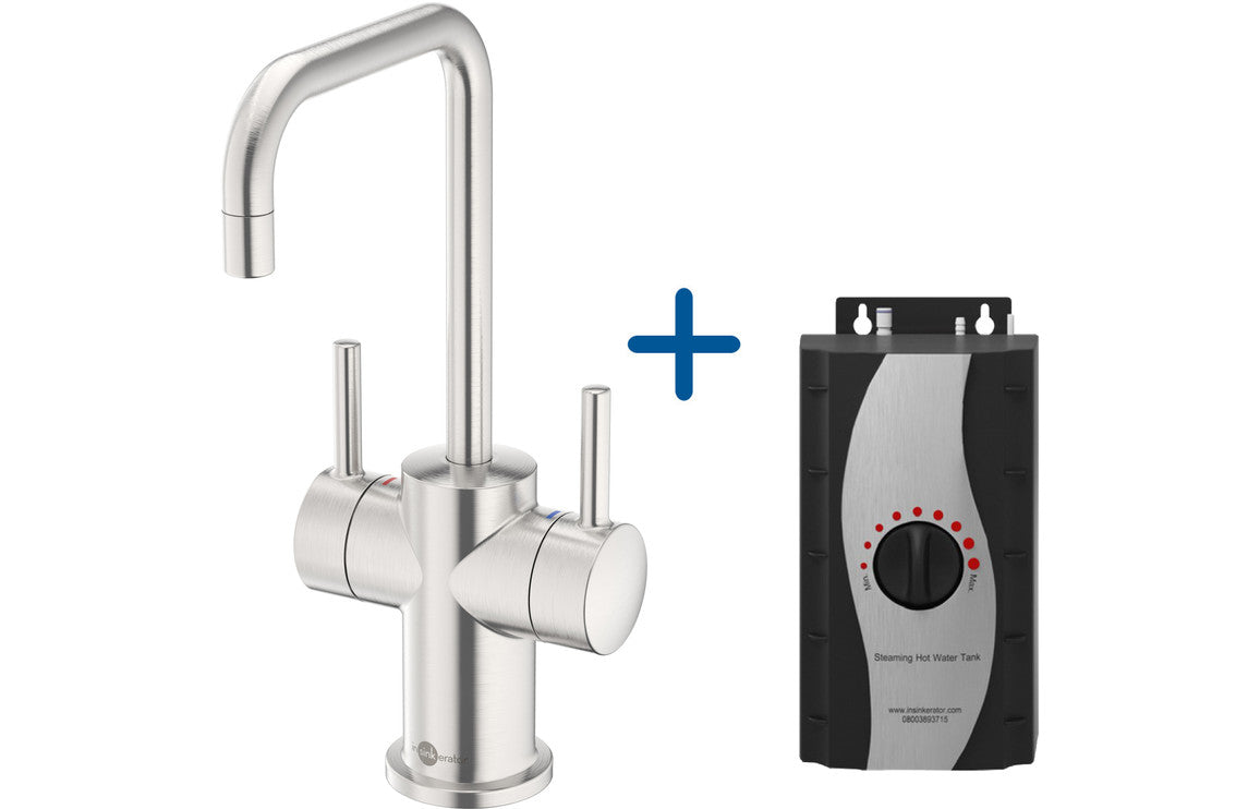 InSinkErator FHC3020 Hot/Cold Water Mixer Tap &amp; Standard Tank - Brushed Steel