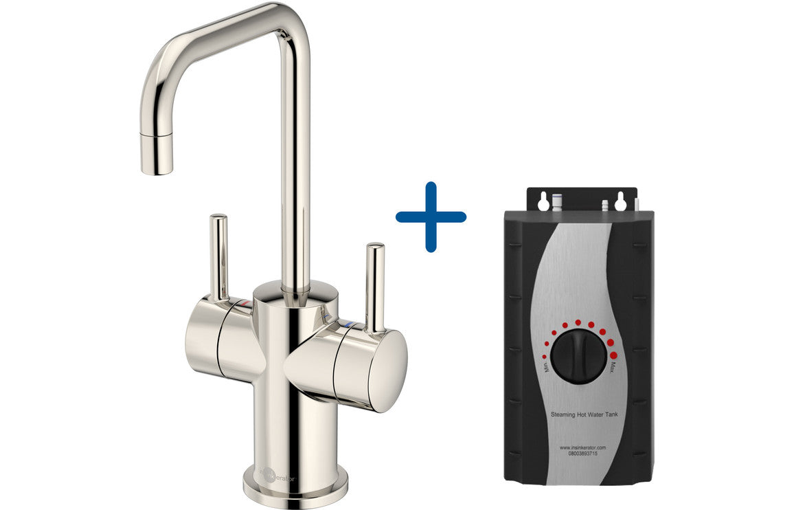 InSinkErator FHC3020 Hot/Cold Water Mixer Tap &amp; Standard Tank - Polished Nickel