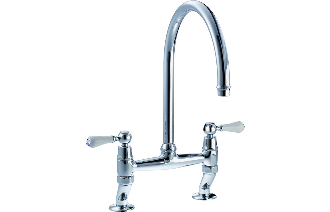 Abode Ludlow Bridge Mixer Tap - Chrome