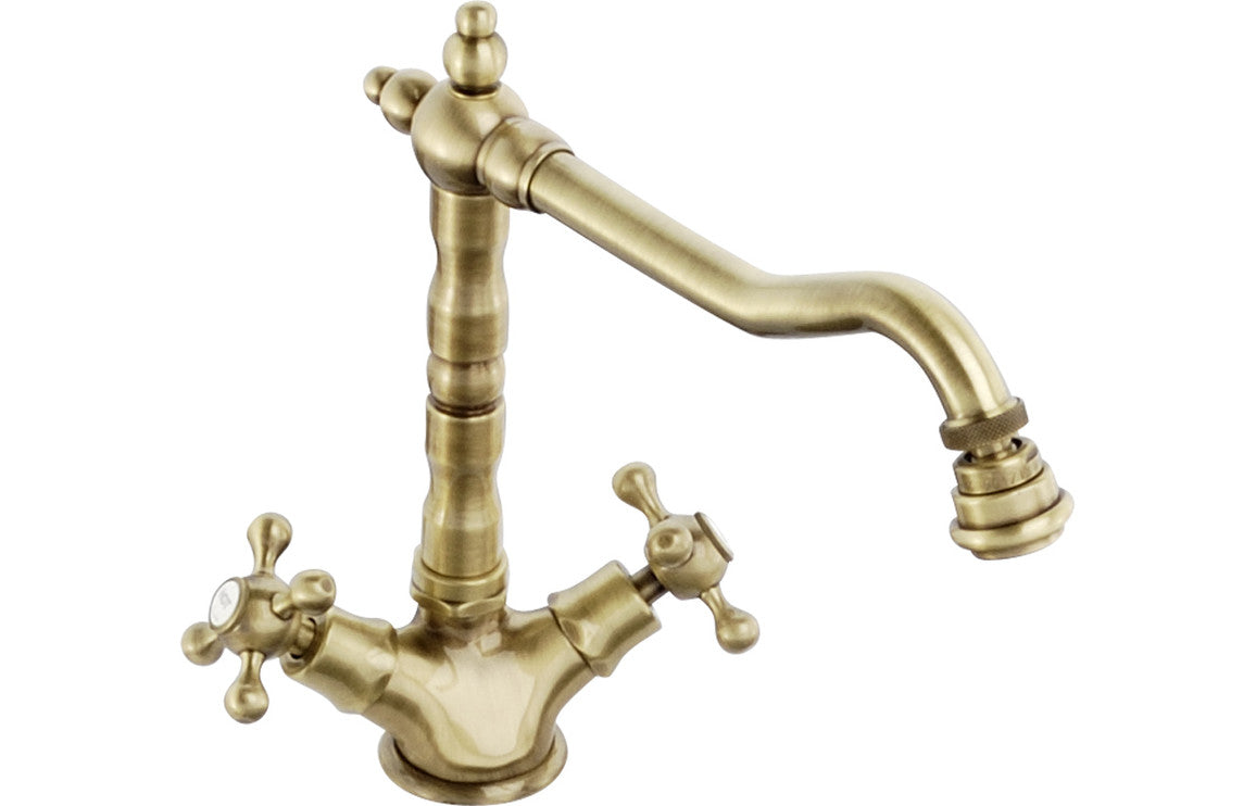 Abode Melford Monobloc Mixer Tap - Antique Brass