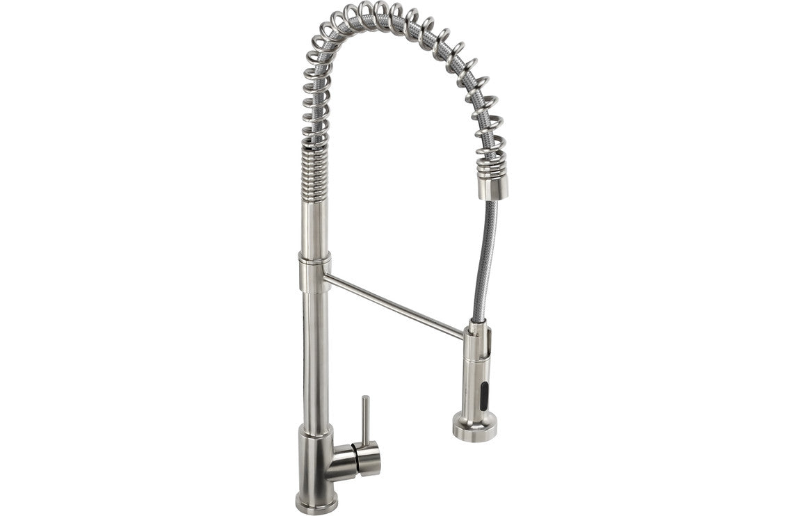 Abode Stalto Professional Mixer Tap With Pull Out - Stainless Steel