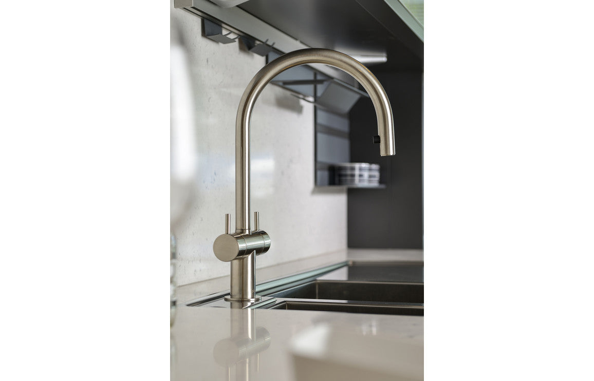 Abode Hesta Mixer Tap With Pull Out - Brushed Nickel