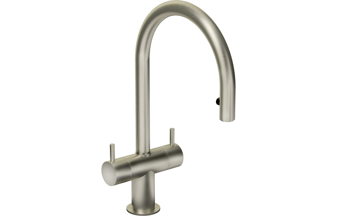 Abode Hesta Mixer Tap With Pull Out - Brushed Nickel