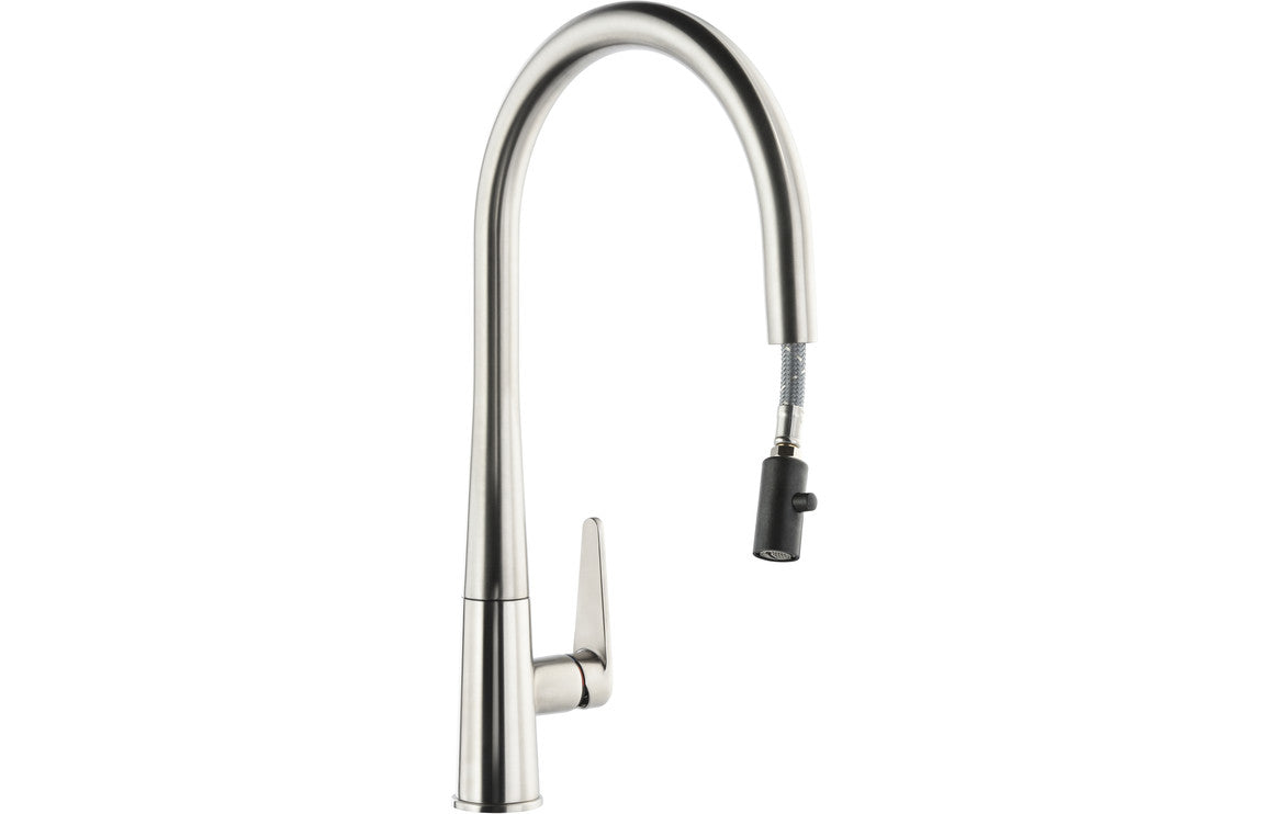 Abode Coniq R Single Lever Mixer Tap With Pull Out - Brushed Nickel