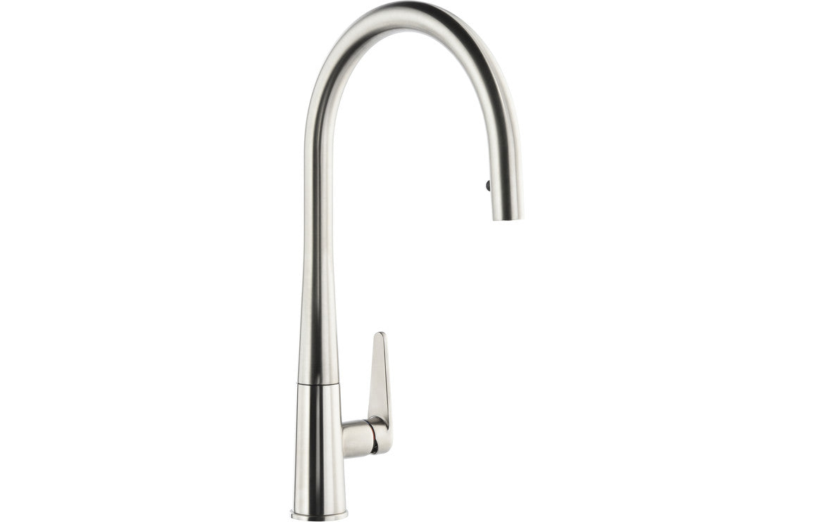 Abode Coniq R Single Lever Mixer Tap With Pull Out - Brushed Nickel