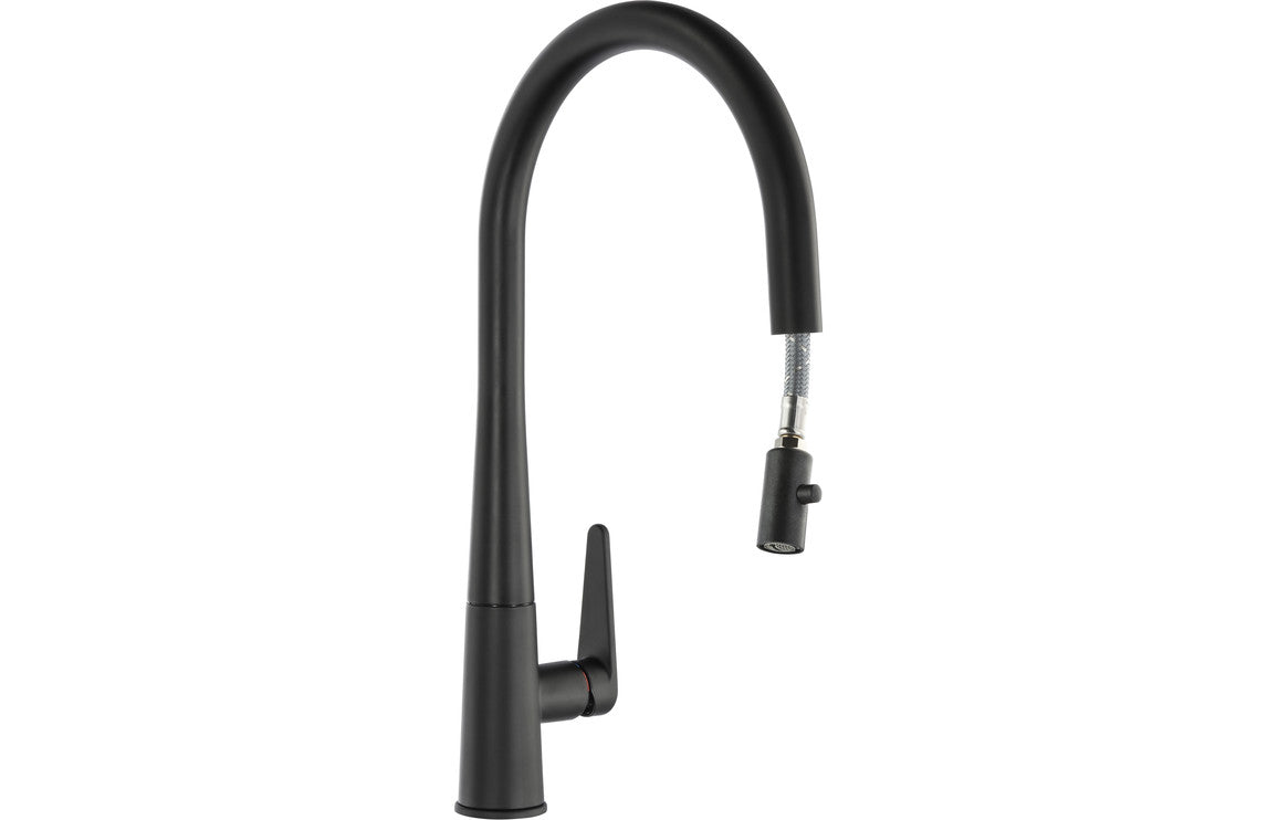 Abode Coniq R Single Lever Mixer Tap With Pull Out - Matt Black