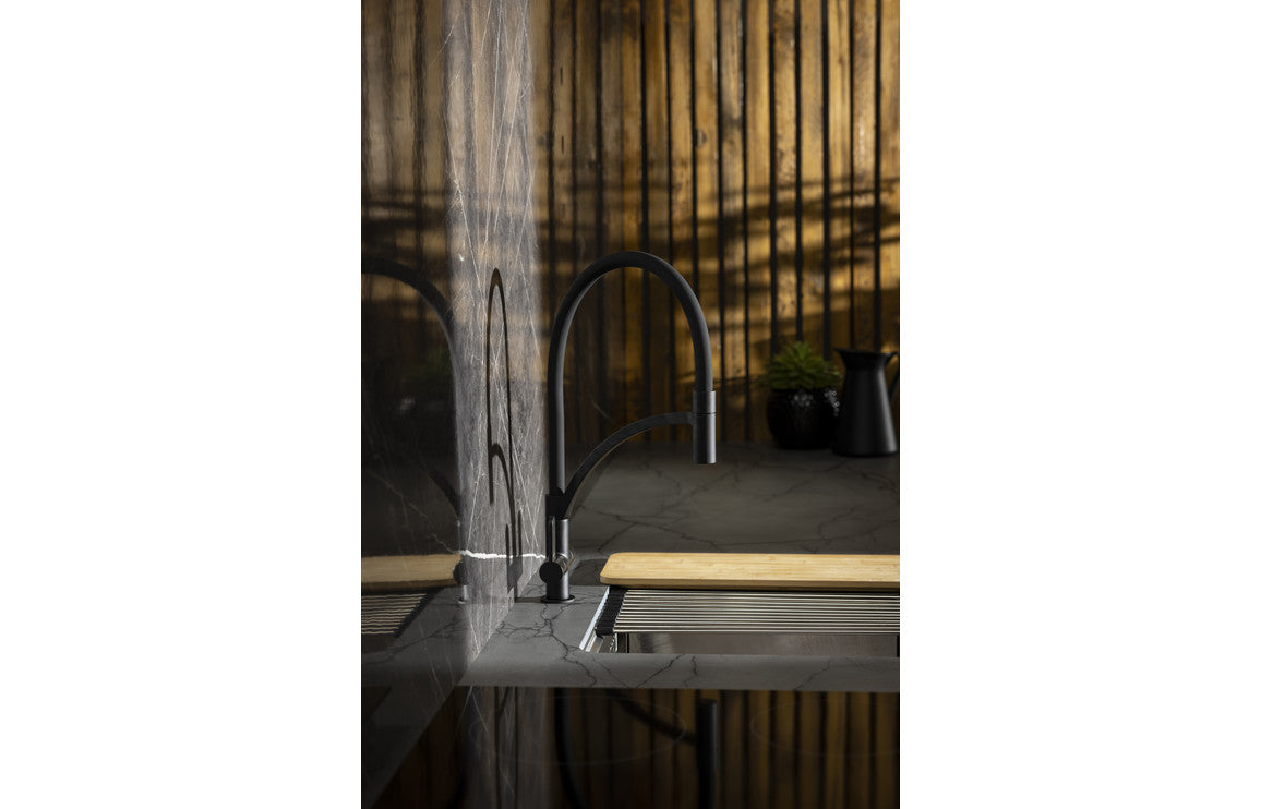 Abode Genio Monobloc Semi-Professional Mixer Tap - Matt Black