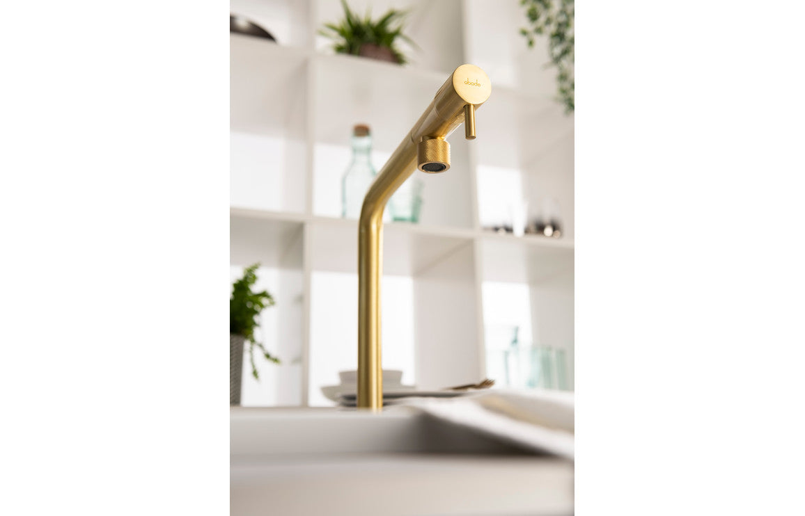 Abode Agilis Single Lever Mixer Tap - Brushed Brass