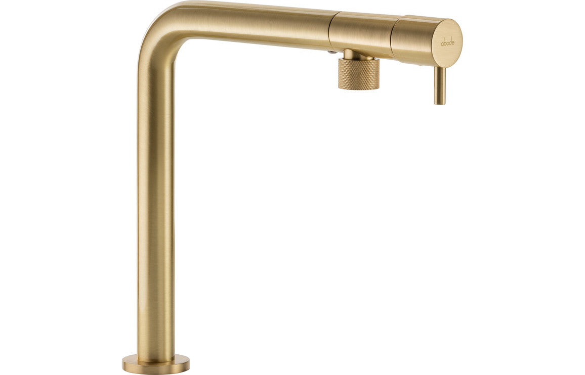 Abode Agilis Single Lever Mixer Tap - Brushed Brass