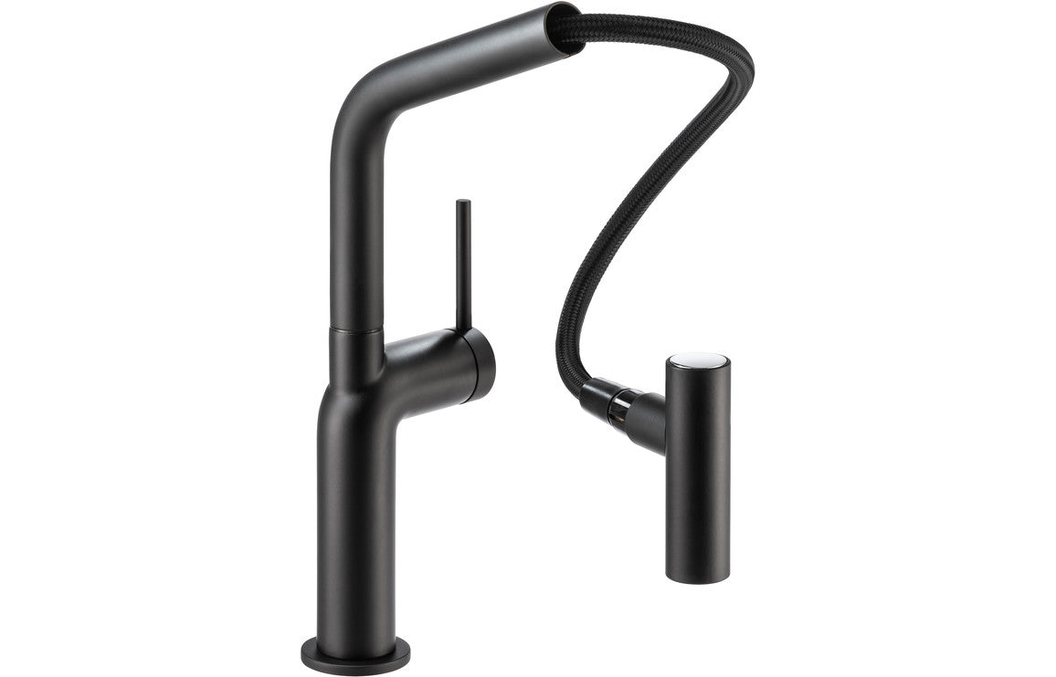 Abode Tubist T Single Lever Mixer Tap With Pull Out - Matt Black