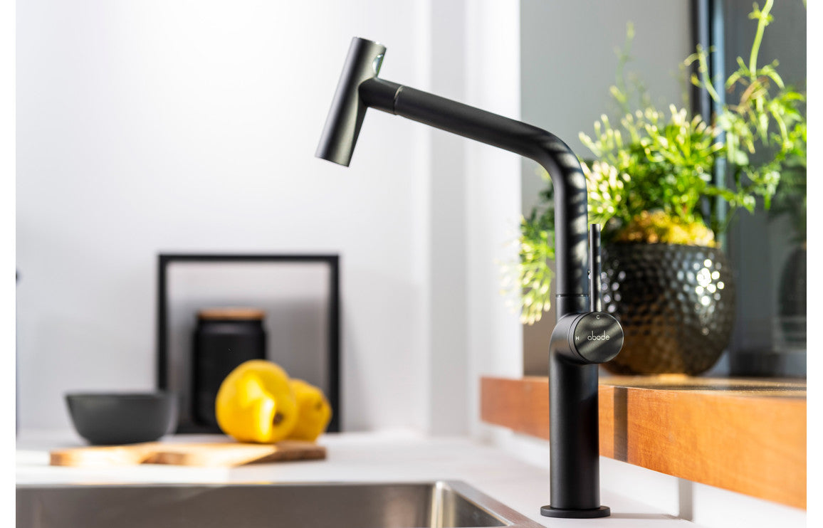 Abode Tubist T Single Lever Mixer Tap With Pull Out - Matt Black