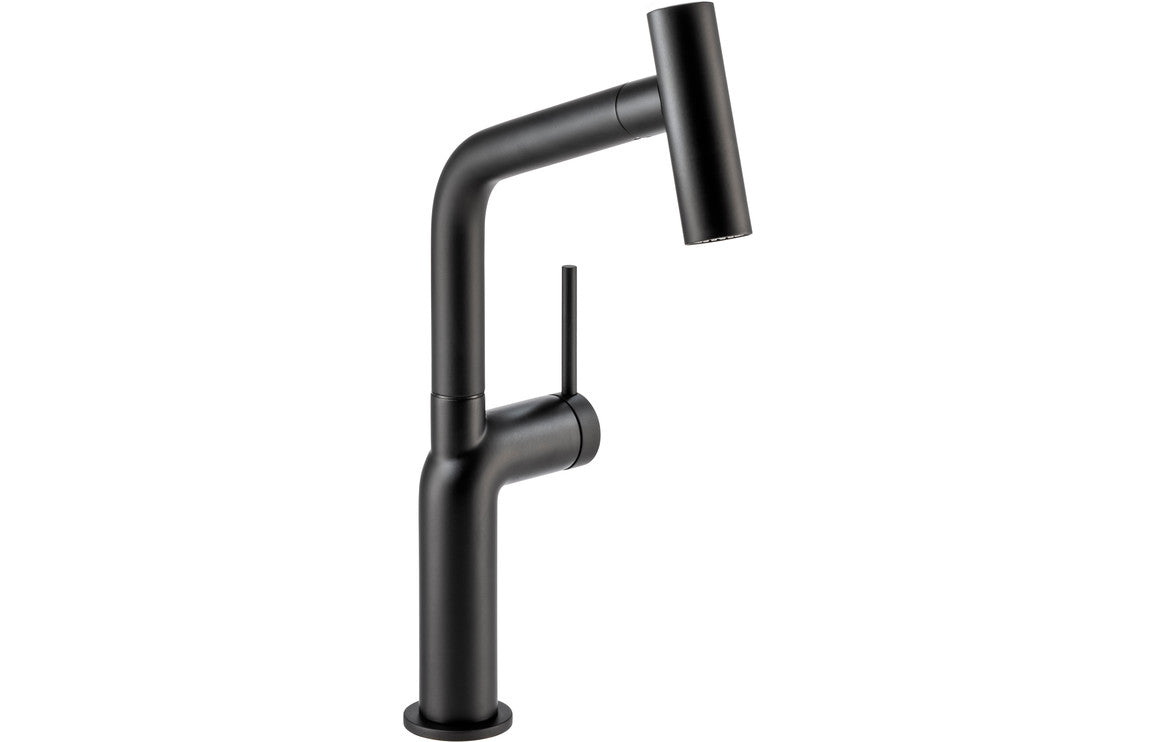 Abode Tubist T Single Lever Mixer Tap With Pull Out - Matt Black