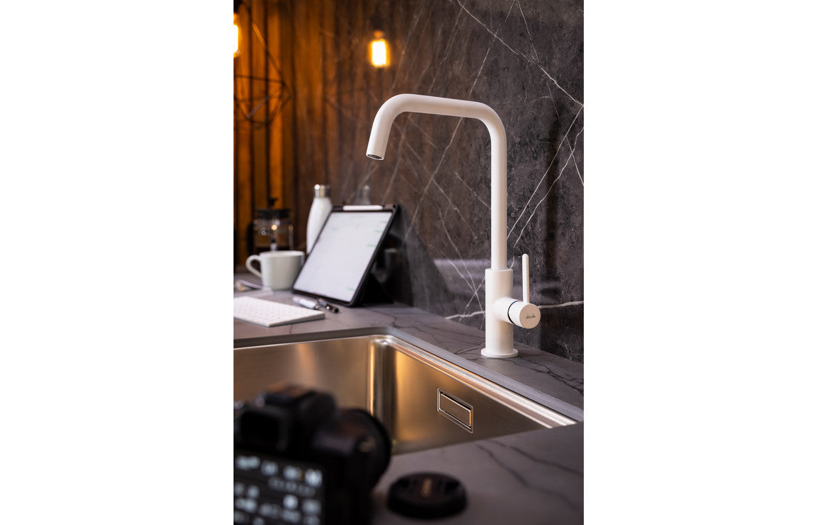 Abode Althia Single Lever Mixer Tap - Matt White