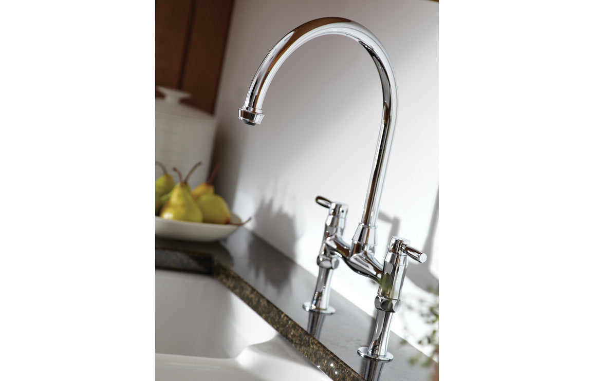 Abode Brompton Bridge Mixer Tap - Chrome