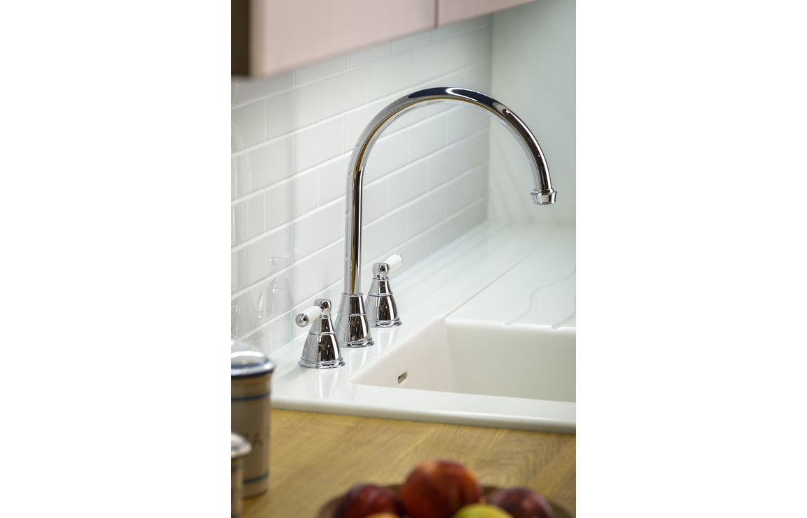 Abode Astbury 3 Part Mixer Tap - Forged Brass