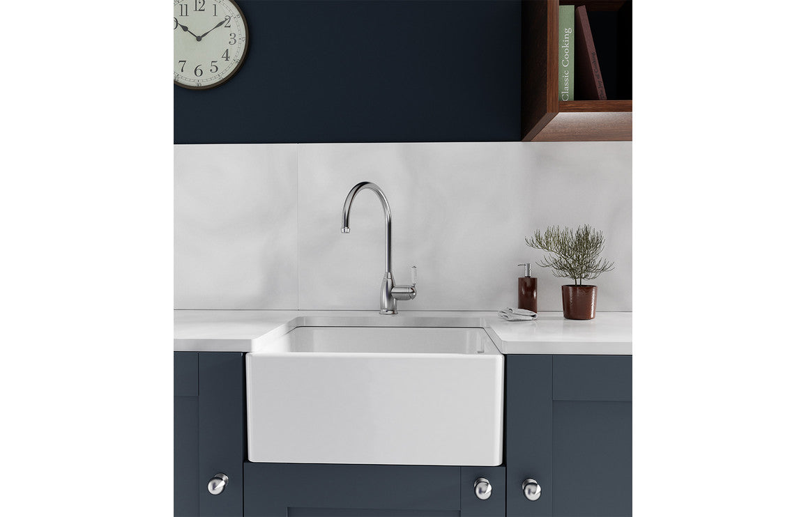 Abode New Belfast 1B Undermount Sink - White