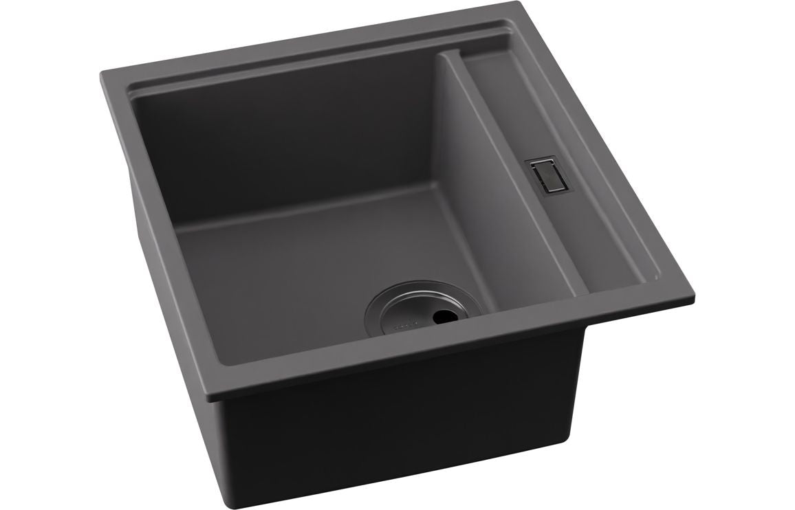 Abode Syncronist Compact 1.25B Inset/Undermount Sink - Metallic Grey