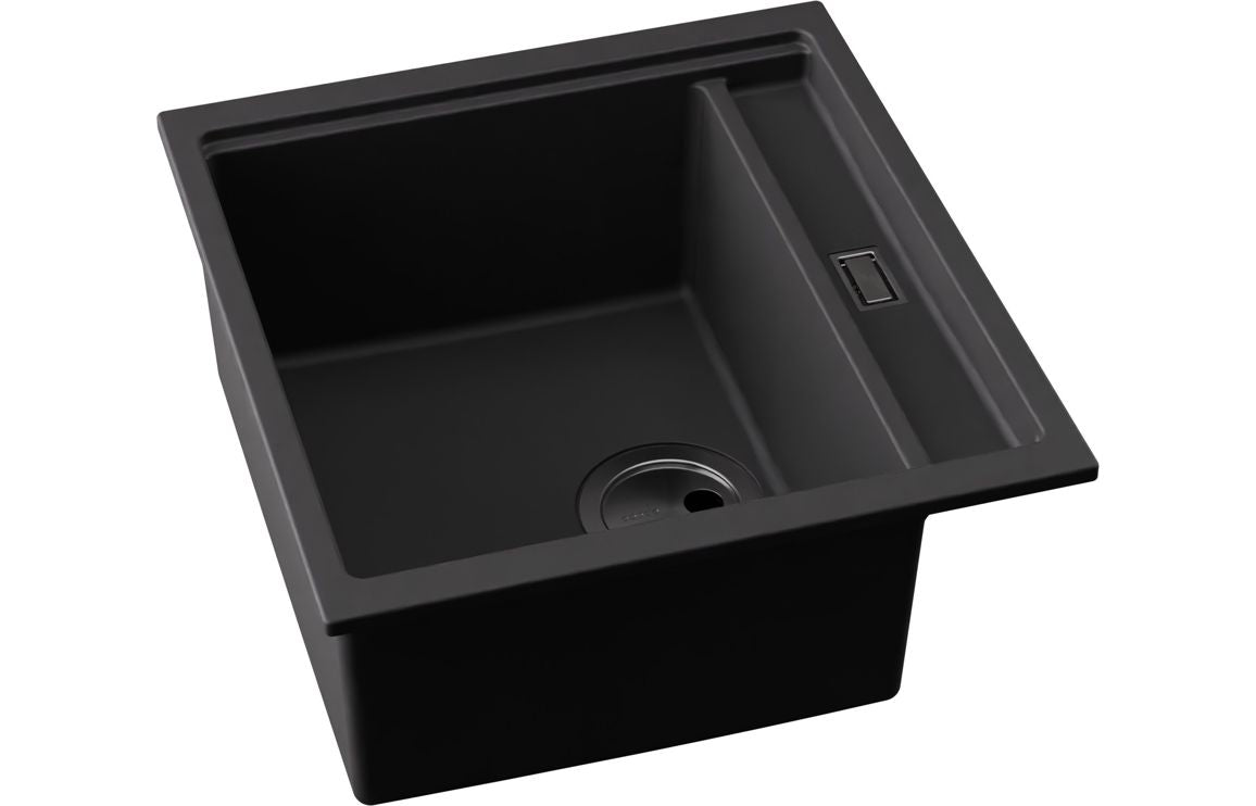 Abode Syncronist Compact 1.25B Inset/Undermount Sink - Metallic Black