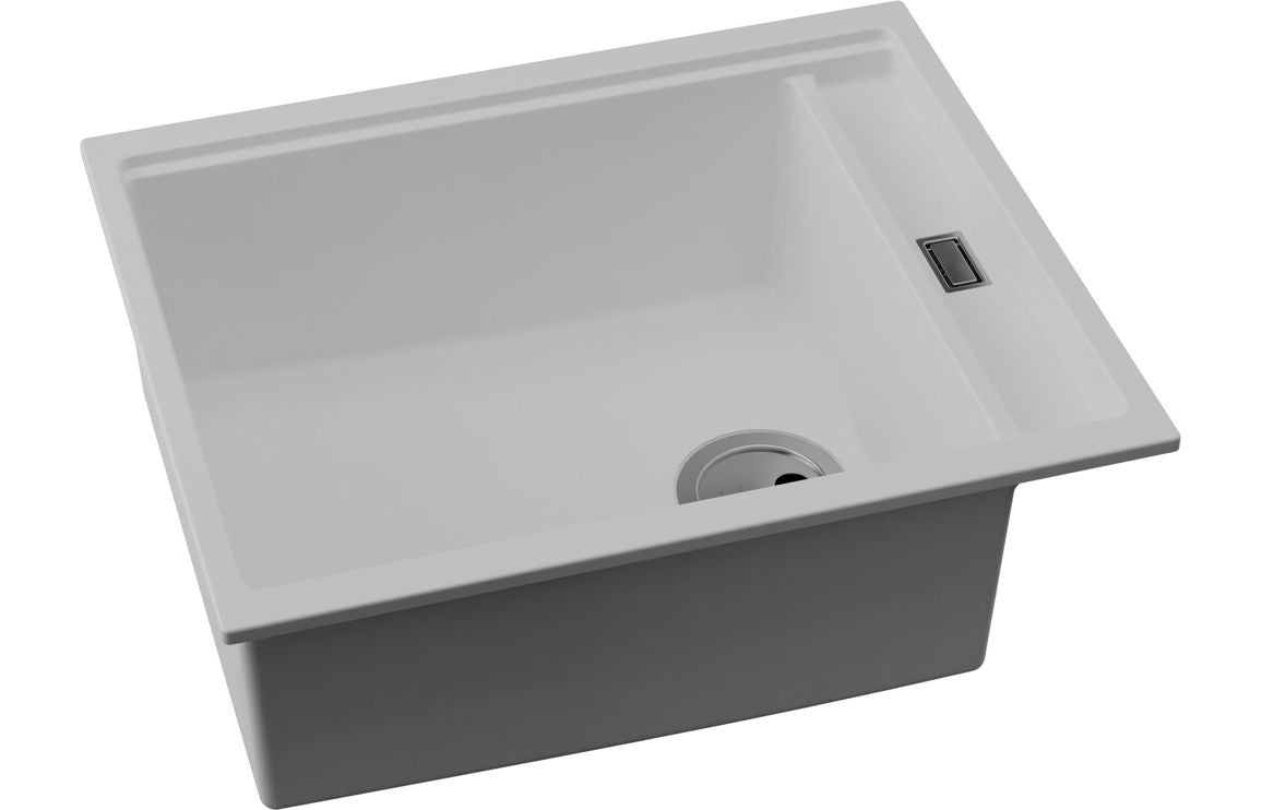 Abode Syncronist Large 1.25B Inset/Undermount Sink - White