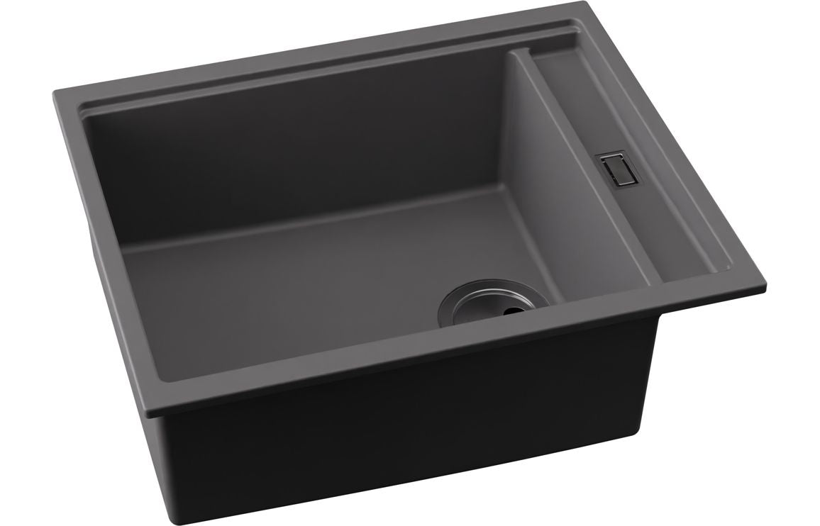 Abode Syncronist Large 1.25B Inset/Undermount Sink - Metallic Grey