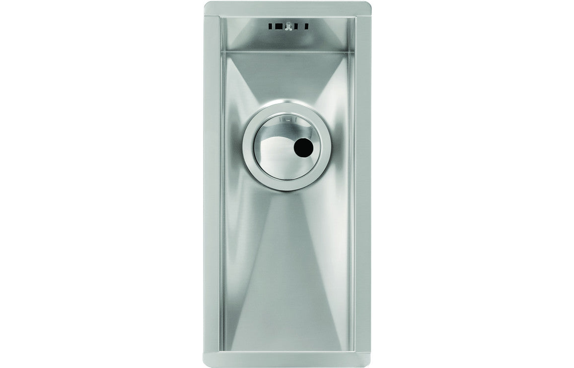 Abode Matrix R0 160mm Square 0.5B Undermount Sink - Stainless Steel