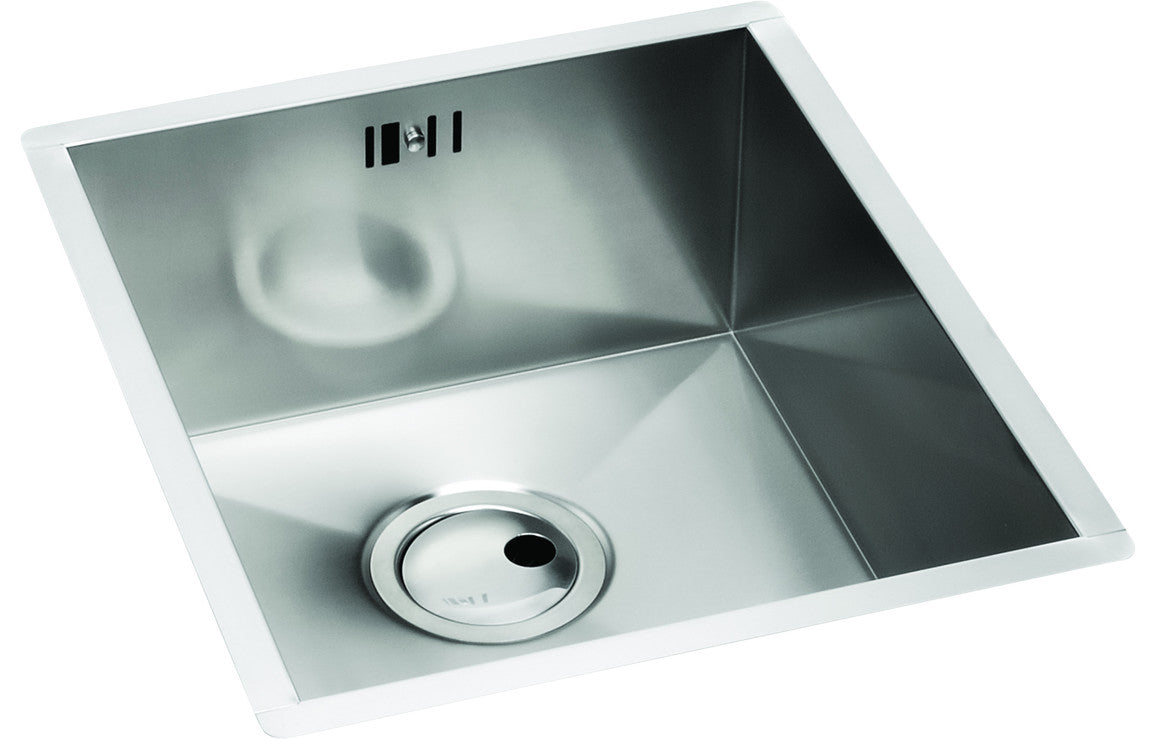 Abode Matrix R0 340mm Square 1B Undermount Sink - Stainless Steel