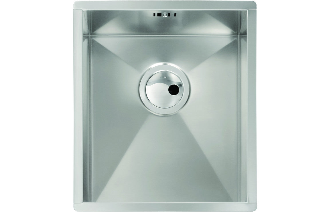 Abode Matrix R0 340mm Square 1B Undermount Sink - Stainless Steel