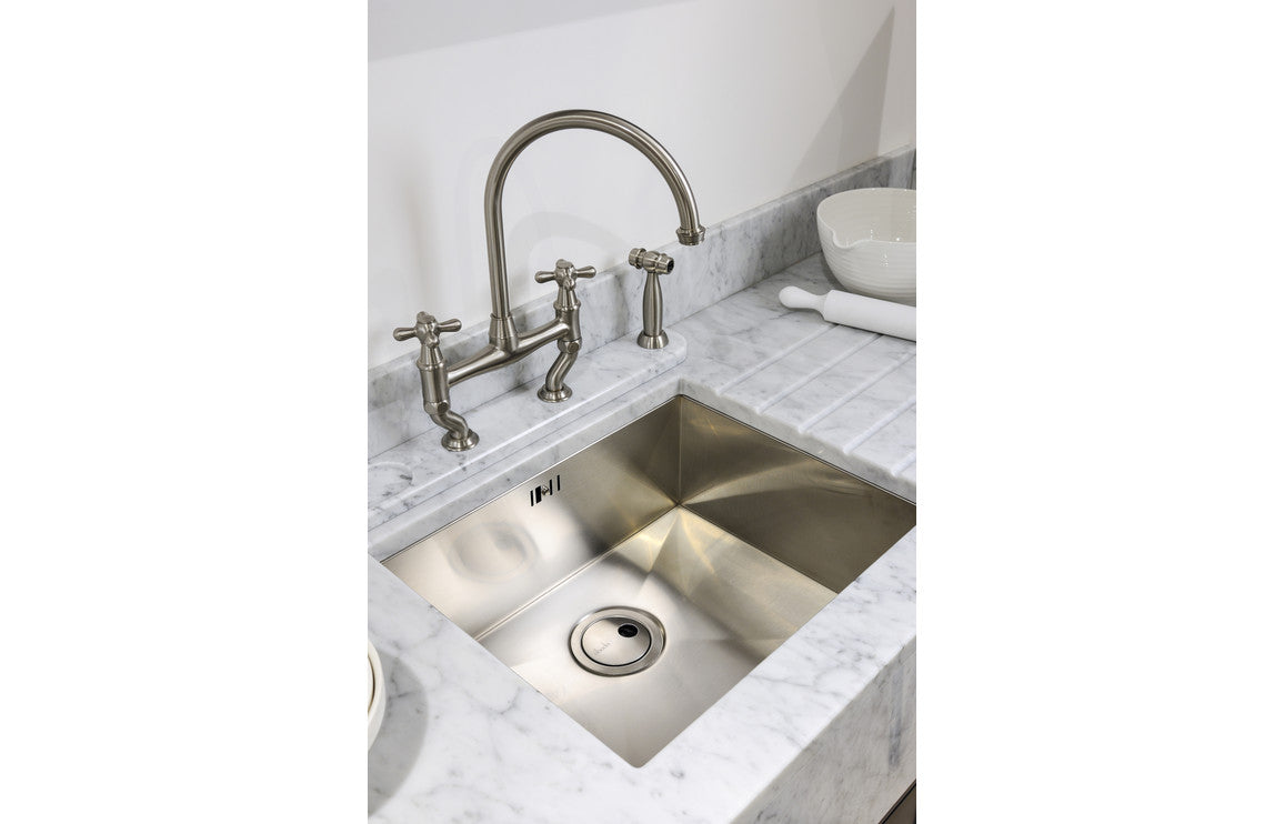 Abode Matrix R0 500mm 1B Undermount Sink - Stainless Steel