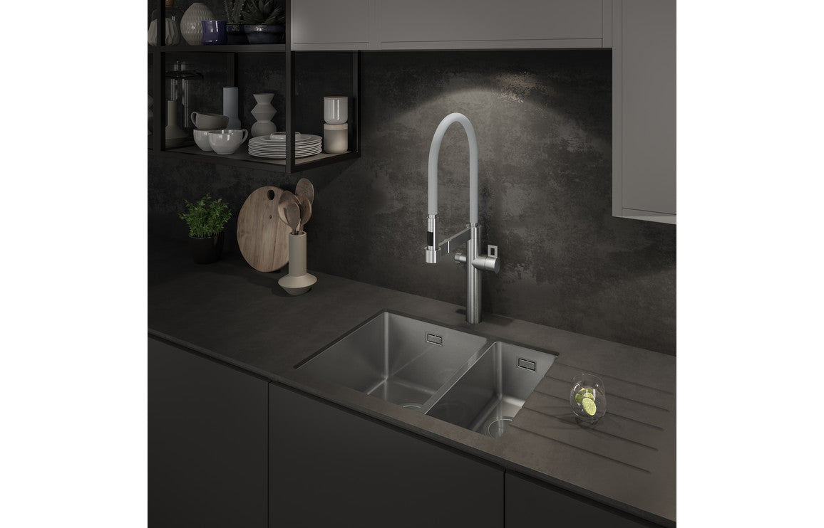 Abode Matrix R15 1.5B LHMB Undermount/Inset Sink - Stainless Steel