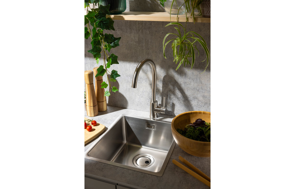 Abode Sway Single Lever Mixer Tap - Stainless Steel