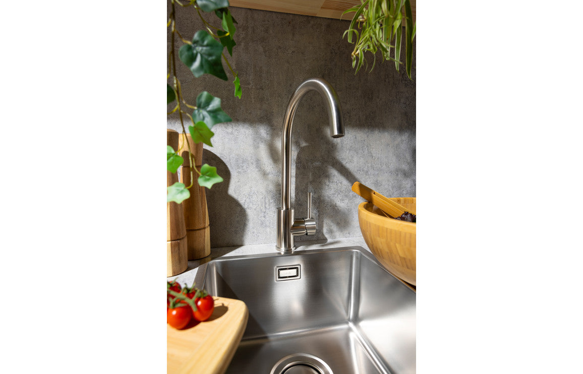 Abode Sway Single Lever Mixer Tap - Stainless Steel