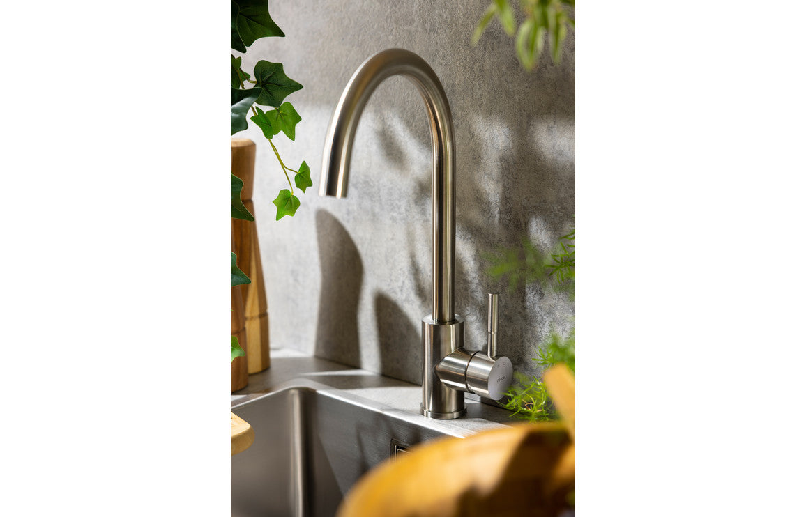 Abode Sway Single Lever Mixer Tap - Stainless Steel